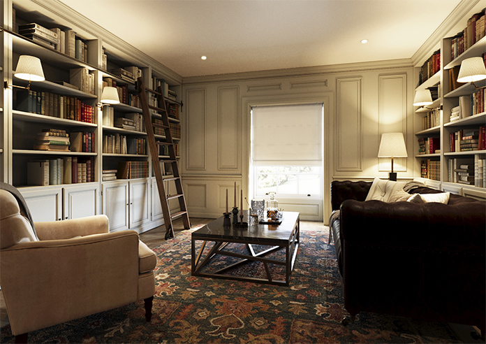 Wexley, White Cotton - Twist&Fit Roman Blind - Image 7